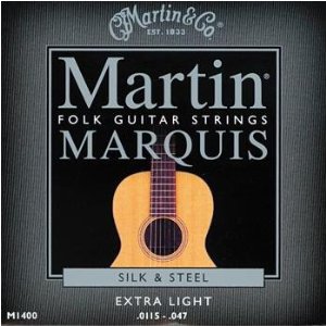 Martin M1400 Marquis Silk & Steel Folk Acoustic Strings, Light