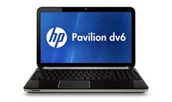 HP Pavilion dv6-6110us Notebook PC Front View