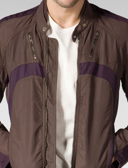 DIESEL Jiosy Jacket Brown Biker Motorcyle Mens Medium