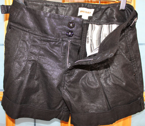 DIESEL ROKKET Shorts  Womens Shiny Cotton 26size 8DK NWT