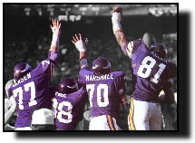 Purple People-Eaters block a kick.