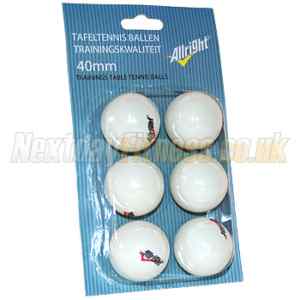 Table Tennis Balls, White, Brand New, Free Post- 6 PACK