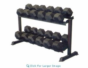 DUMBELL RACK 2 TEIR STAND Holds 10 Pairs, Refurbished