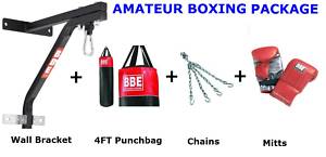 AMATEUR BOXING PACKAGE- 4ft Bag,Mitts,Bracket & Chains 