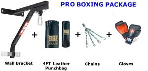 PRO BOXING PACKAGE- 4ft Bag,Gloves,Bracket & Chains 