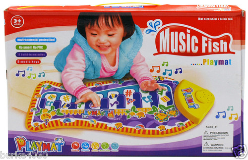 A NEW Music fish playmat 8 music key 12 melodies Age 0+ 