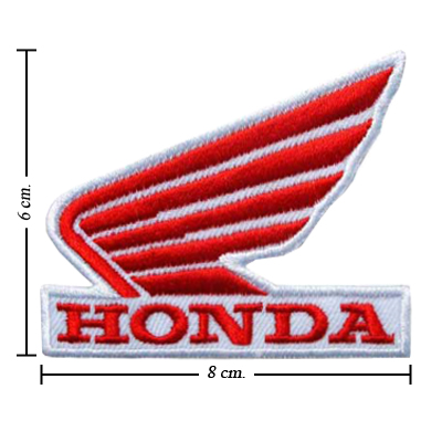 AUT Honda Racing Team Wing Red Iron On Patch