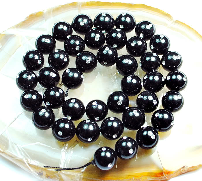 10mmBlackShellPearlRhinestoneRoundBeads16.jpg picture by wanglijuan1122