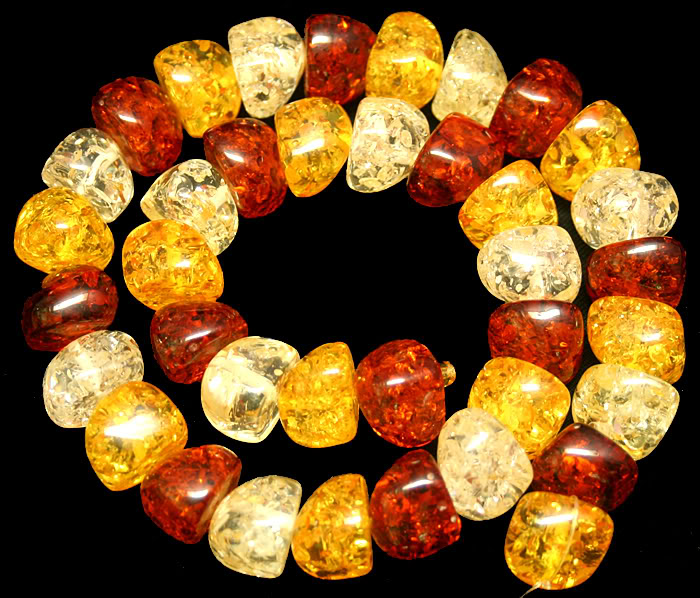 12x14mmRedYellowAmberNuggetBeads171.jpg picture by wanglijuan8822