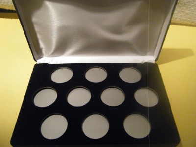 Leatherette coin capsule box