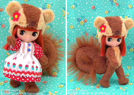 Set Includes Doll squirrel hat squirrel outfit 