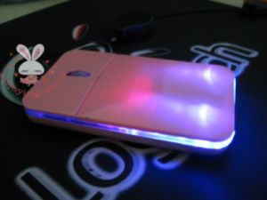 Slim Retractable USB Mouse Pink Gift for girl Christmas