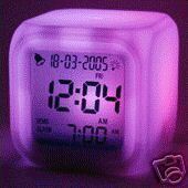 Christmas gift 7 LED Color Digital alarm clock brand 
