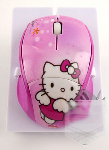 Pink Hello Kitty USB Retractable PC Mouse mice in box