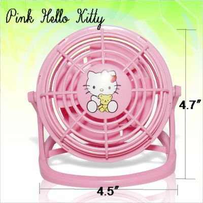 Hello Kitty Portable USB Mini Adjustable Cooling Fan PC