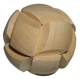 Ball Shaped Wooden Puzzle Brain Teaser Game Toy Gift