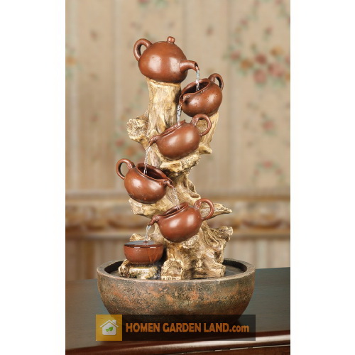 Fountain Tea pots Cup Garden 24' 24 In  Decor