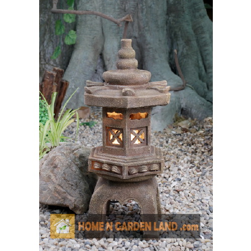20' Water Fountain Japanese Pagoda with Light