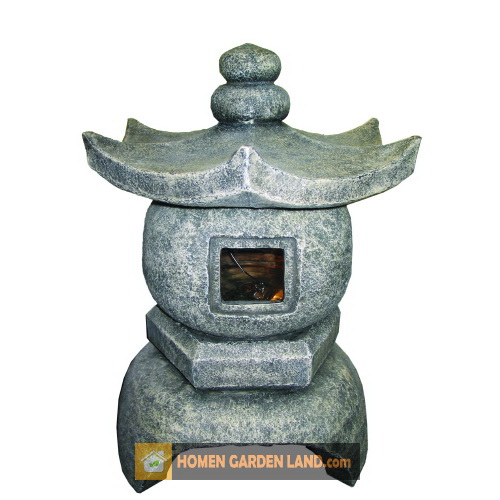 27' Water Fountain Japanese Pagoda with Light