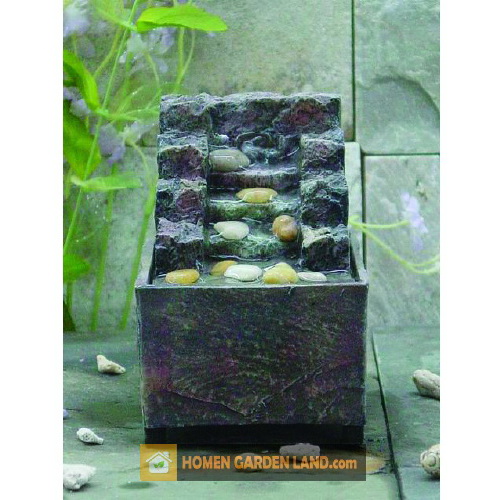 Fountain With Stones5' 5 In Decor