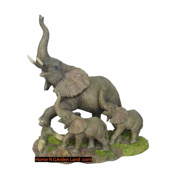 Elephant Figurine Statue 10' 10 In Decor