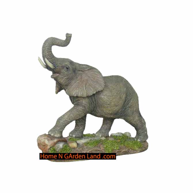 Elephant Figurine Statue 7' 7 In Decor