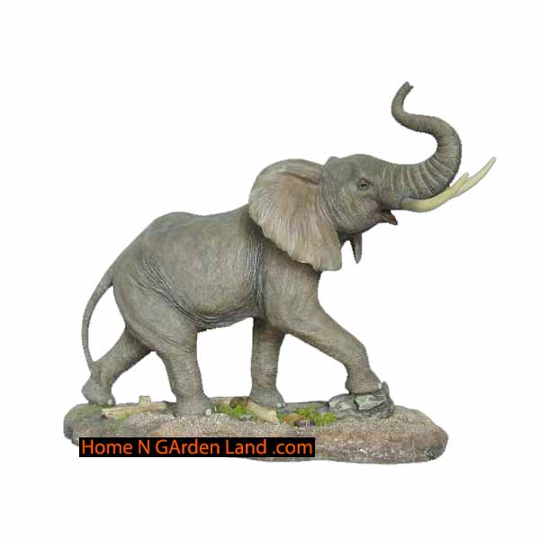 Elephant Figurine Statue 16' 16 In Decor