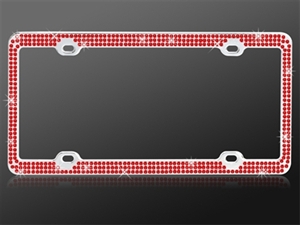 Picture of Chrome Coating Metal With Triple Row Red Diamond