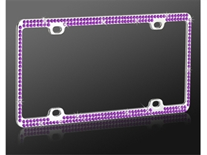Picture of Chrome Coating Metal With Double Row Purple Diamond