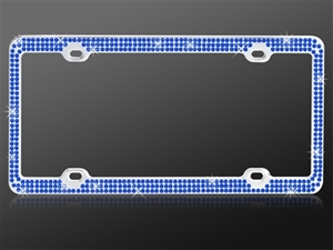 Picture of Chrome Coating Metal With Triple Row Blue Diamond