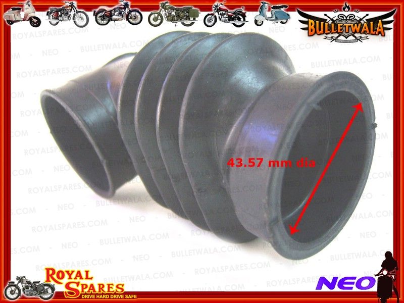 ROYAL ENFIELD AIR FILTER CARB TUBE INTAKE CONNECT HOSE RUBBER INLET OUTLET 35MM