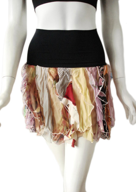 mini silk skirt