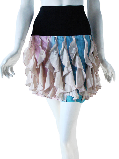 mini silk skirt