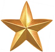 Brass star motif.