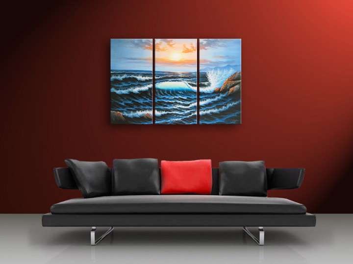 A147 - 60" FRAMED ORIGINAL MODERN ABSTRACT ART OIL PAINTING
