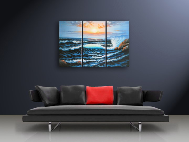 A147 - 60" FRAMED ORIGINAL MODERN ABSTRACT ART OIL PAINTING