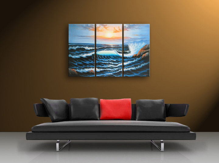A147 - 60" FRAMED ORIGINAL MODERN ABSTRACT ART OIL PAINTING