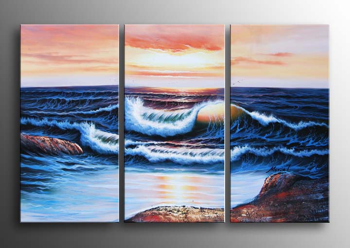 A2 - 60" FRAMED ABSTRACT MODERN Landscape ART OIL PAINTING
