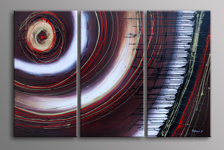 A232 - 60" FRAMED ABSTRACT MODERN Contemporary ART OIL PAINTING
