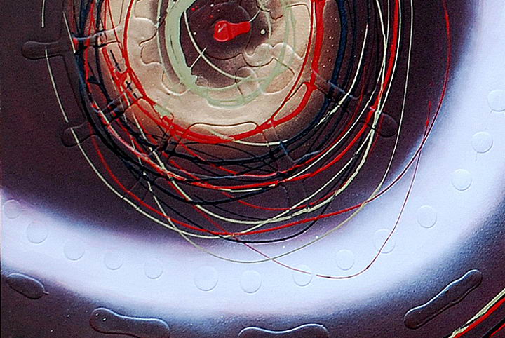 A232 - 60" FRAMED ABSTRACT MODERN Contemporary ART OIL PAINTING