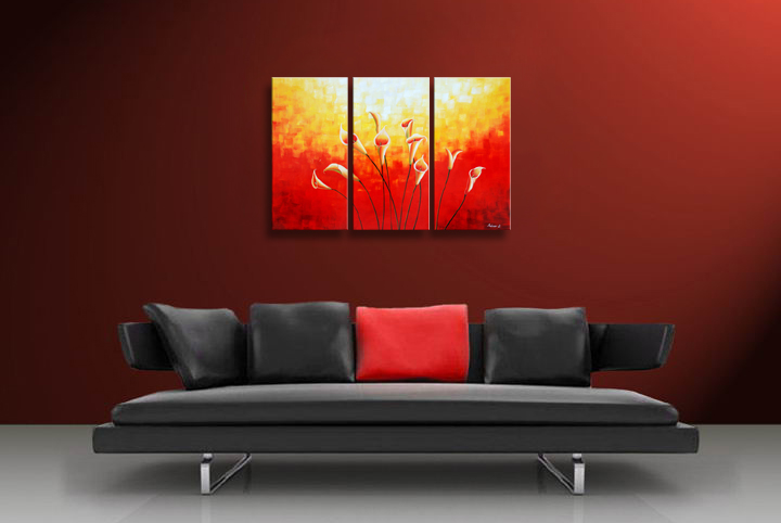 A238 - 60" FRAMED ABSTRACT MODERN Contemporary ART OIL PAINTING