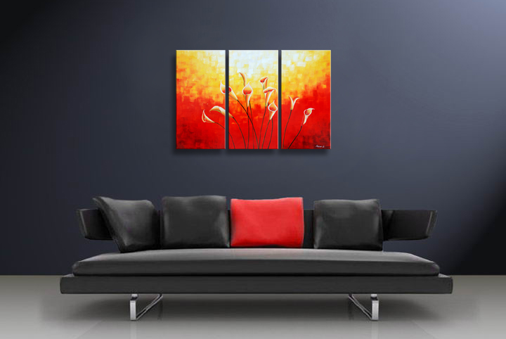 A238 - 60" FRAMED ABSTRACT MODERN Contemporary ART OIL PAINTING