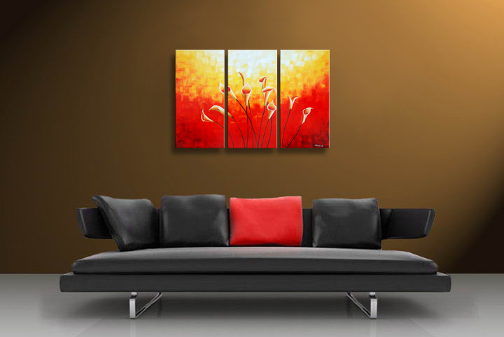 A238 - 60" FRAMED ABSTRACT MODERN Contemporary ART OIL PAINTING