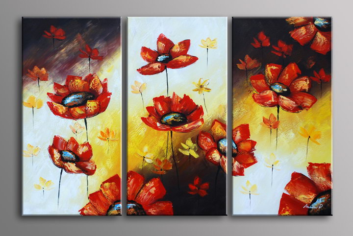 A261 - 60" FRAMED ABSTRACT MODERN Contemporary ART OIL PAINTING