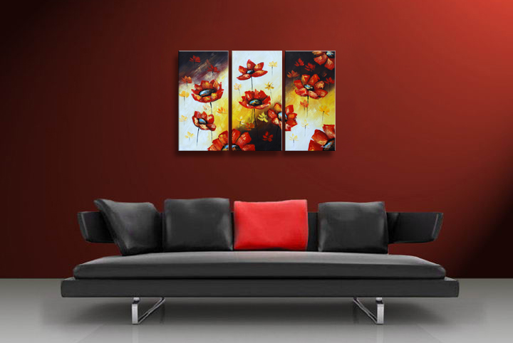 A261 - 60" FRAMED ABSTRACT MODERN Contemporary ART OIL PAINTING