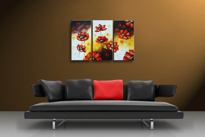 A261 - 60" FRAMED ABSTRACT MODERN Contemporary ART OIL PAINTING
