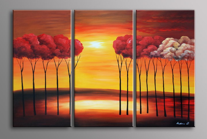 A285 - 60" FRAMED ABSTRACT MODERN Contemporary ART OIL PAINTING