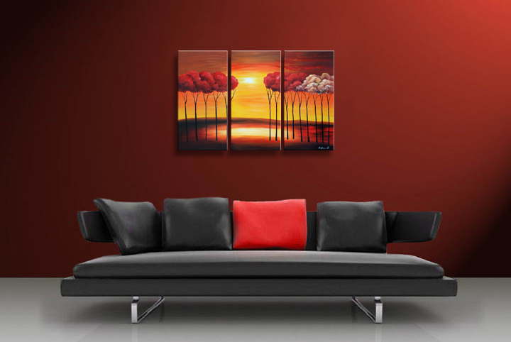 A285 - 60" FRAMED ABSTRACT MODERN Contemporary ART OIL PAINTING