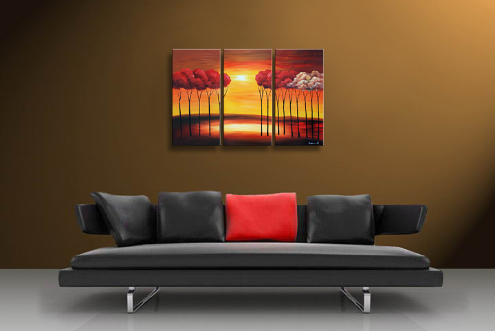 A285 - 60" FRAMED ABSTRACT MODERN Contemporary ART OIL PAINTING