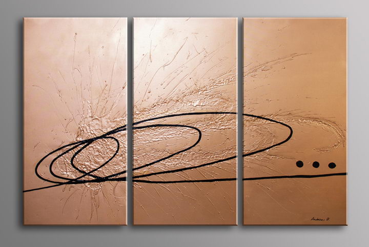 A302 - 60" FRAMED ABSTRACT MODERN Contemporary ART OIL PAINTING
